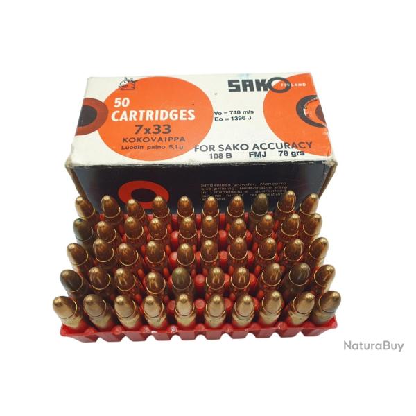 DESTO AMMO - BOITE DE 50 CARTOUCHES SAKO CAL.7x33SAKO FMJ 78Grs