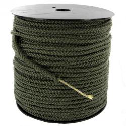 CORDEAU TRESSE AVEC AME VERT - DIAM 6 MM - 100 M