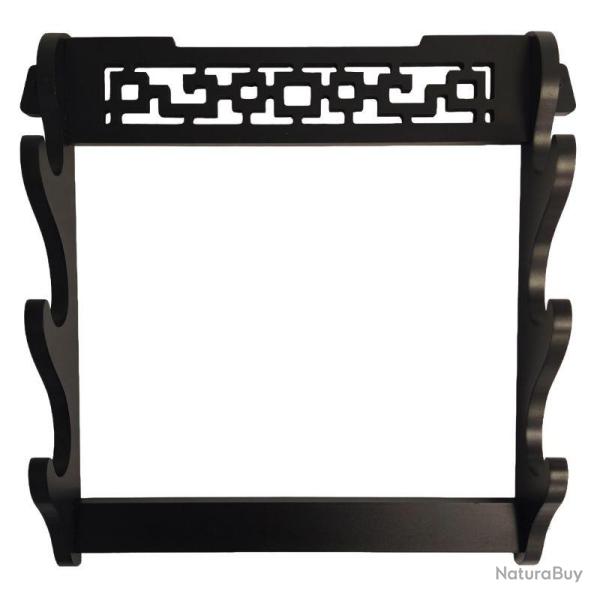 SUPPORT MURAL POUR 3 KATANAS AVEC FRONTON DECORE
