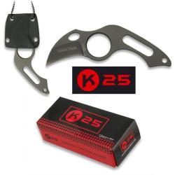 COUTEAU DE COU TACTIQUE K25 TITANE LAME 3.9CM