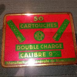 Boite 50 Cartouches 9mm flobert d epoque manufacture generale de munitions