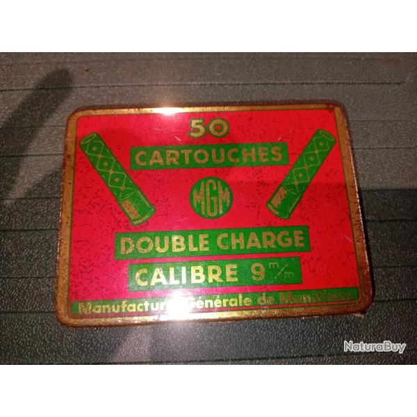 Boite 50 Cartouches 9mm flobert d epoque manufacture generale de munitions