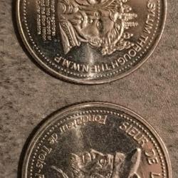 Lot deux pi&egrave;ces de monnaie ''CANADA ''