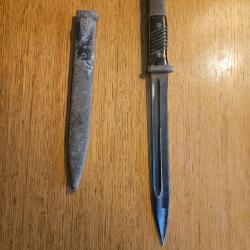 Ba&iuml;onnette allemande type K98 S84/98 III marquage DURKOPP avec fourreau