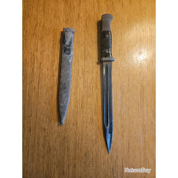 Ba�onnette allemande type K98 S84/98 III marquage DURKOPP avec fourreau