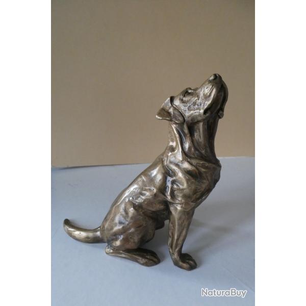 BRONZE ANIMALIER chien labrador jaune