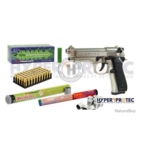 Pack fus�e pistolet alarme Bruni 92 chrom�