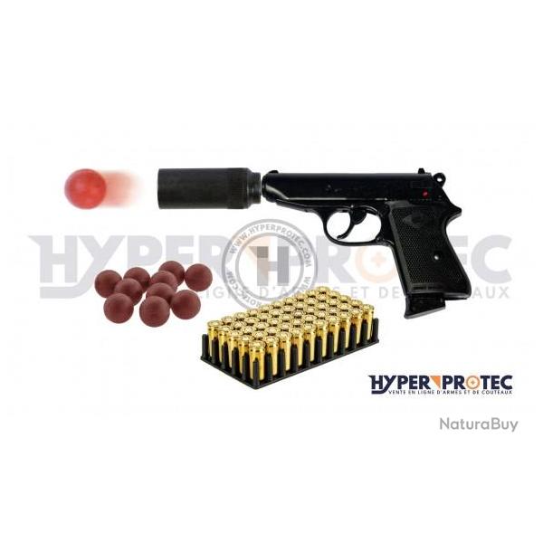 Pack D�fense pistolet alarme Bruni New police noir