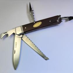 ANCIEN COUTEAU 6 FONCTIONS FLORINOX + &Eacute;TUI D'ORIGINE