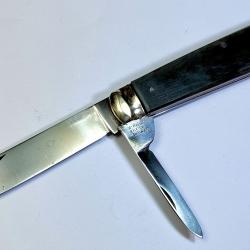 ANCIEN COUTEAU DE MARINE ANGLAISE VENTURE H.M SLATER SHEFFIELD &Agrave; DOUBLE LAME
