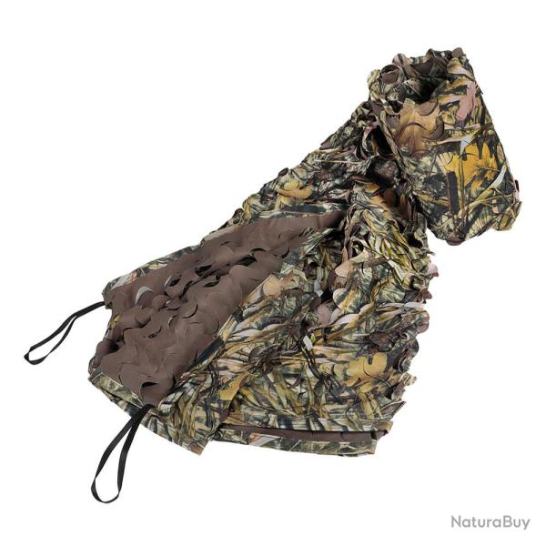 FILET CAMO 3D ANTI REFLET ROSEAUX 1.5 X 3 M TU CAMO