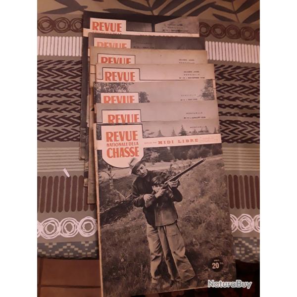 7 num�ros de la revue nationale de la chasse/Ann�e 1948