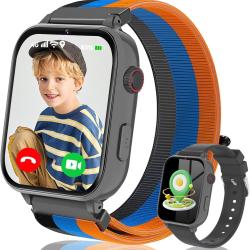 Montre Connect&eacute;e Enfant GPS 4G, Montre Intelligente Pour Enfants Fille Gar&ccedil;on avec Appels/Vid&eacute;o/Voix