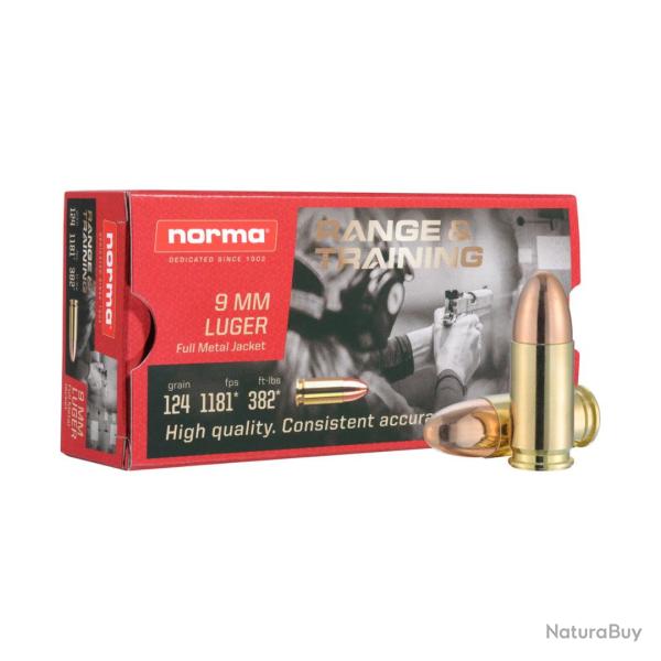BOITE DE .357 FMJFP 157GR X50 - NORMA