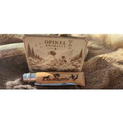 Opinel N&deg;8 Animalia Chien de chasse + Plaque grav&eacute;e artisanale - &Eacute;dition Collection - 29 �