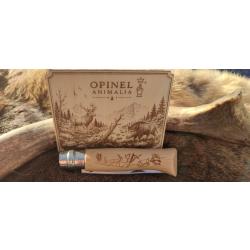 Opinel N&deg;8 Animalia - Ancienne illustration Cerf & Sangliers - &Eacute;dition Collection - 59 �