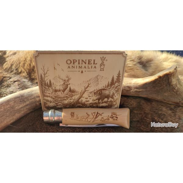 Opinel N�8 Animalia - Ancienne illustration Cerf & Sangliers - �dition Collection - 59 �
