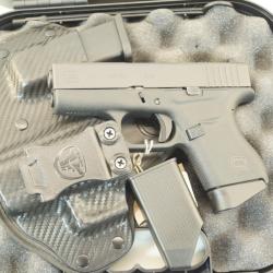 Pistolet Glock 43 Gen 4 9X19  avec holster gaucher