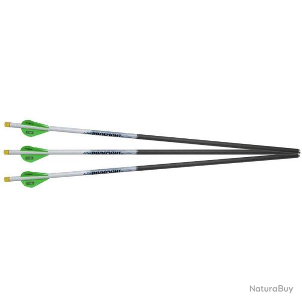 3 Fl�ches Proflight Carbone Lumineuses pour arbal�tes Excalibur 18 pouces