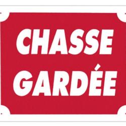 PANNEAU ''CHASSE GARDEE'' 30 X 25 CM ALU