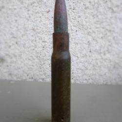Douille percut&eacute;e neutralis&eacute;e et ogive tir&eacute;e de mitrailleuse WW2 12.7 Cal 50 BMG - Marquage U 43