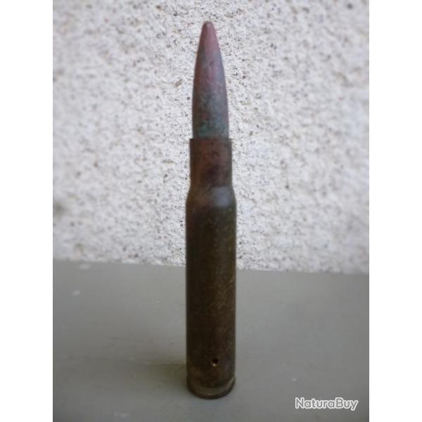 Douille percut�e neutralis�e et ogive tir�e de mitrailleuse WW2 12.7 Cal 50 BMG - Marquage U 43