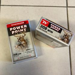Vends munition WINCHESTER cal.308win 180gr Power Point