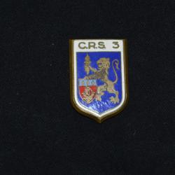 INSIGNE CRS 3-Cie REPUBLICAINE DE SECURITE n&deg; 3-POLICE DRAGO OM-PARIS