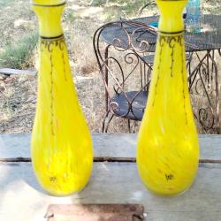 Paire de vases Legras 1900