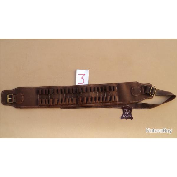 Cartouchi�re, neuve de ceinture en CUIR VERITABLE pour cartouches lisses
