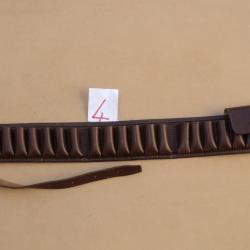 Cartouchi&egrave;re VOUZELAUD, neuve de ceinture en CUIR VERITABLE pour cartouches lisses