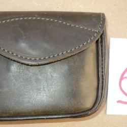 Petite cartouchi&egrave;re de ceinture, en cuir v&eacute;ritable pour balles ray&eacute;es