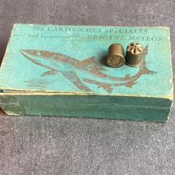 Cartouche pour fusil harponneur Huricanne M&eacute;t&eacute;or - RARE - 14.3 mm x 18 R ferm&eacute; en rosette 6 plis