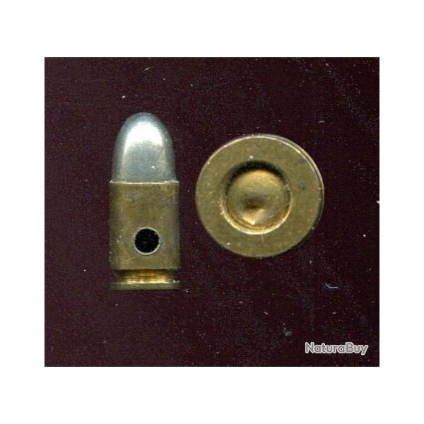 7.65 mm Frommer - RARE cartouche Hongroise - �tui laiton de 13.1 mm - balle nickel arrondie