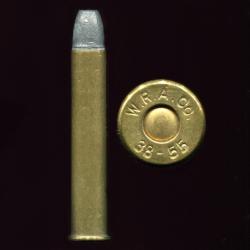 38-55 WCF - marquage : WRACo 38-55 - &eacute;tui laiton - 55 grains de poudre noire - cat&eacute;gorie D