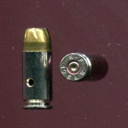 .40 S&W Auto - balle pr&eacute;fendue pointe creuse - &eacute;tui nickel21.5 mm - marquage : R&deg;P 40 S & W