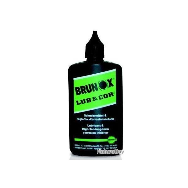 LUBRIFIANT LUB & COR EN BOUTEILLE 100 ML AVEC ORIFICE GOUTTE A GOUTTE - BRUNOX