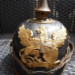 casque &agrave; pointe reserviste BADOIS 1914 bataille de la MARNE