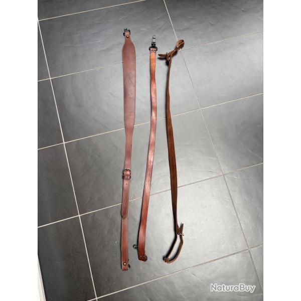 Magnifique lot de 3 bretelles pour fusil/carabine a vendre aux ench�re destockage chasse armurerie