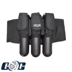 Harnais Gxg Back Pack Deluxe 3 Pots Paintball - Porte-Pods ajustable nylon haute densit&eacute;