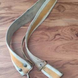 Banderole en buffle blanchi pour giberne de gendarme &agrave; cheval,3eme R&eacute;publique