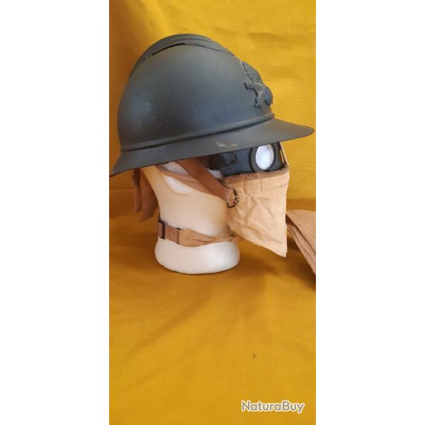 WW1 1916 Masque TN 2e type Lunettes Type MEYROWITZ pochette typique T.N. Verdun Somme Argonne...