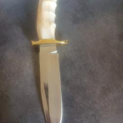 Custom am&eacute;ricain Wilson Lame en damas manche en bois de renne avec empreintes