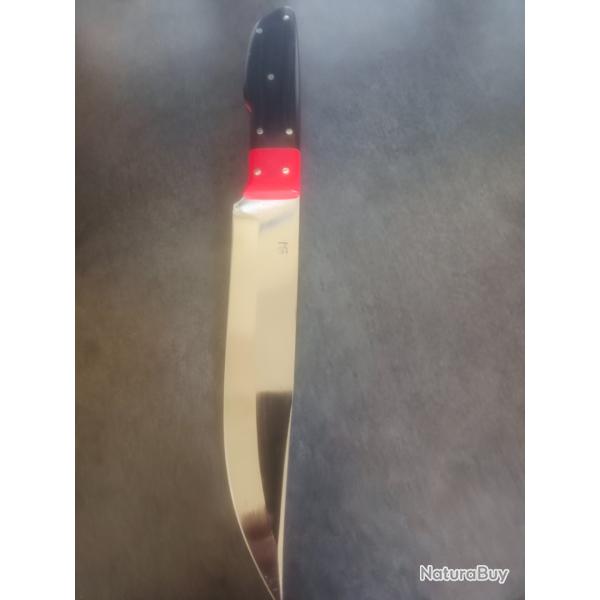 ( MG ) G�rard Masse , lame 17,5 CMS manche en micarta .Tr�s maniable tranchant rasoir !!
