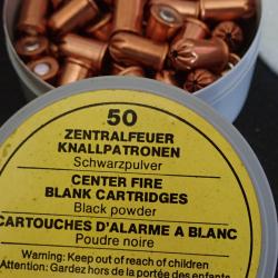 Lot de 50 cartouches calibre 320 / 7 mm &agrave; blanc, percussion centrale