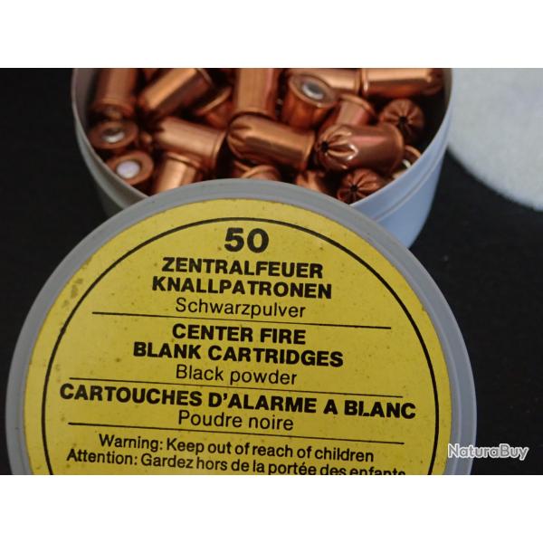 Lot de 50 cartouches calibre 320 / 7 mm � blanc, percussion centrale