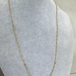 Chaine or 18 carats - 45 cm - collier maille figaro