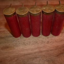 Lot de 5 douilles &agrave; broches Cal 12, fabrication BA (Barnier &agrave; Valence)