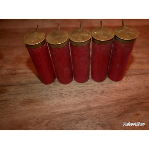 Lot de 5 douilles � broches Cal 12, fabrication BA (Barnier � Valence)