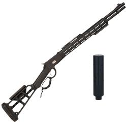 Kermesse ! Carabine Hugtek LVR SXB Cal.44 Mag + Moderateur de son Nielsen Paradox 40